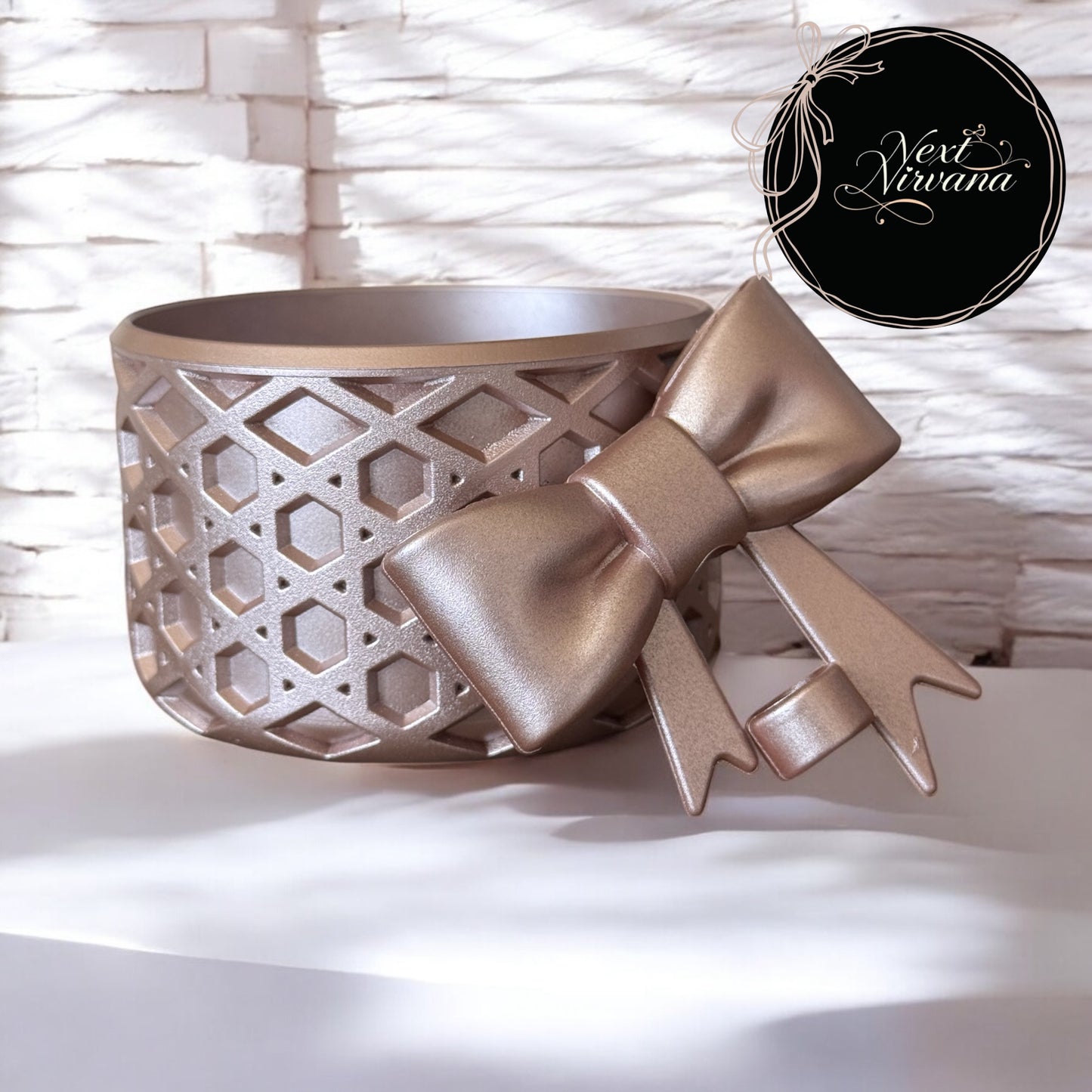 Rose Gold | WAFFLE | 3D Bow & Silicone Boot Set
