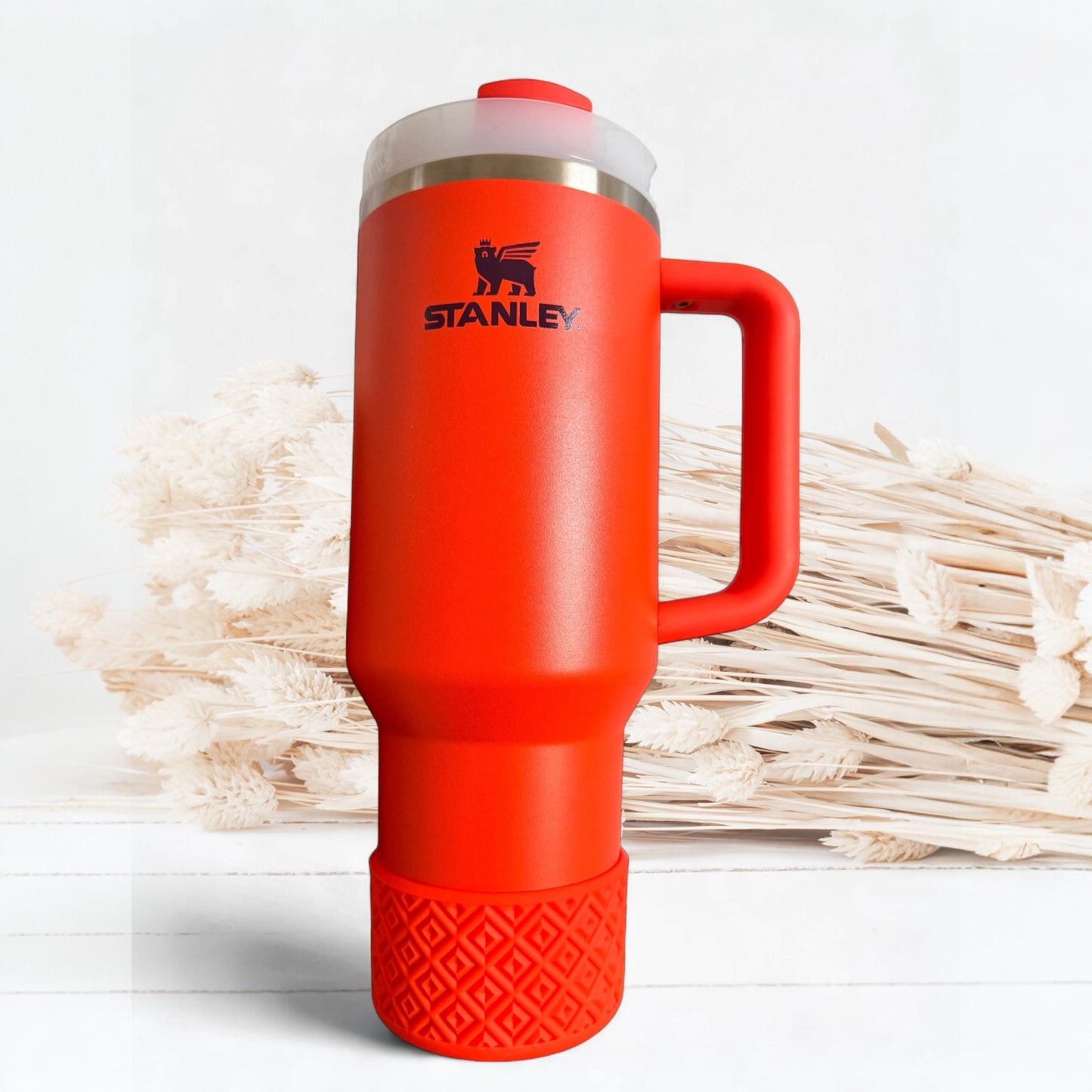 Tigerlily Orange | DIAMOND | Silicone Tumbler Boot