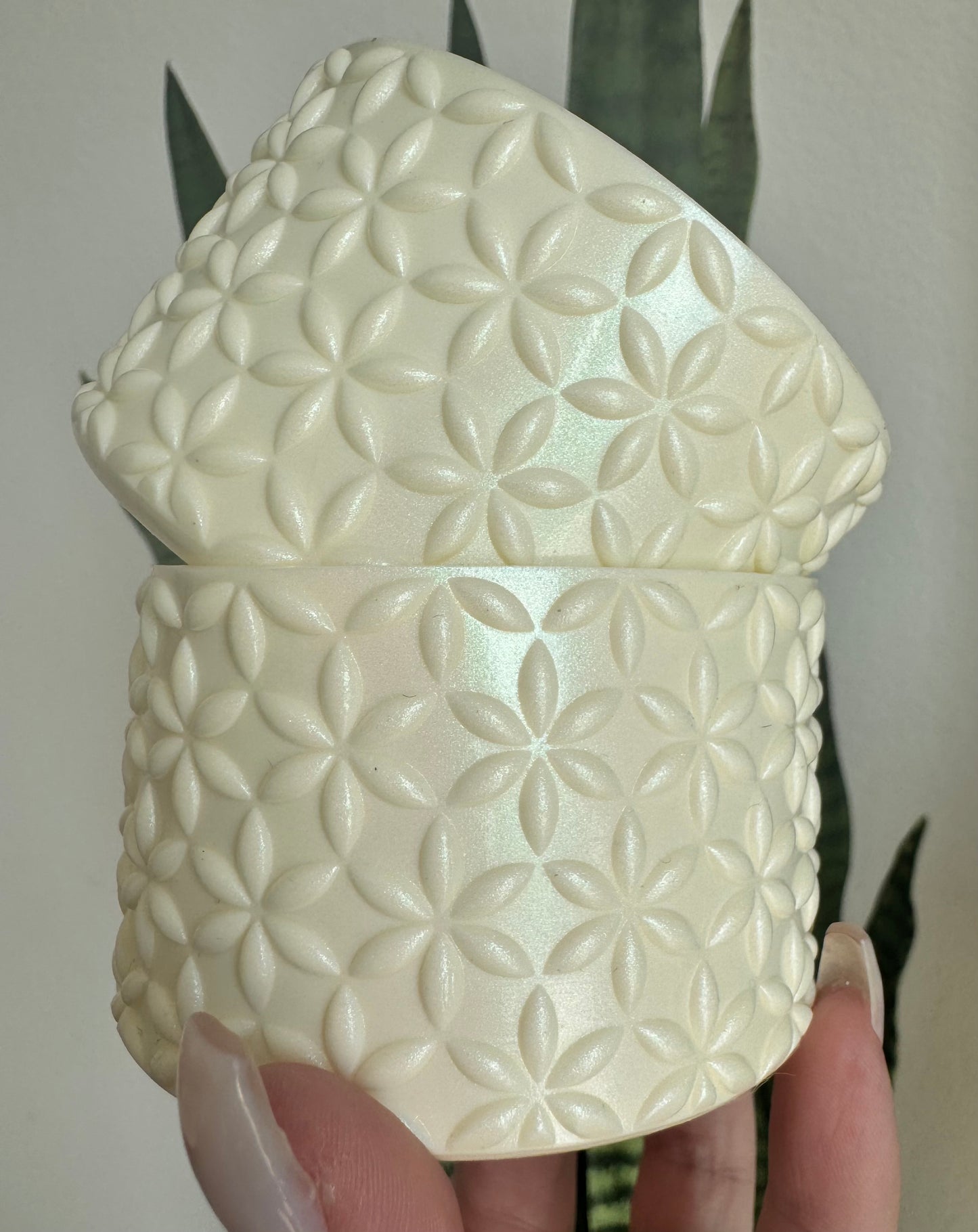 Cream Shimmer | FLORA | Silicone Tumbler Boot