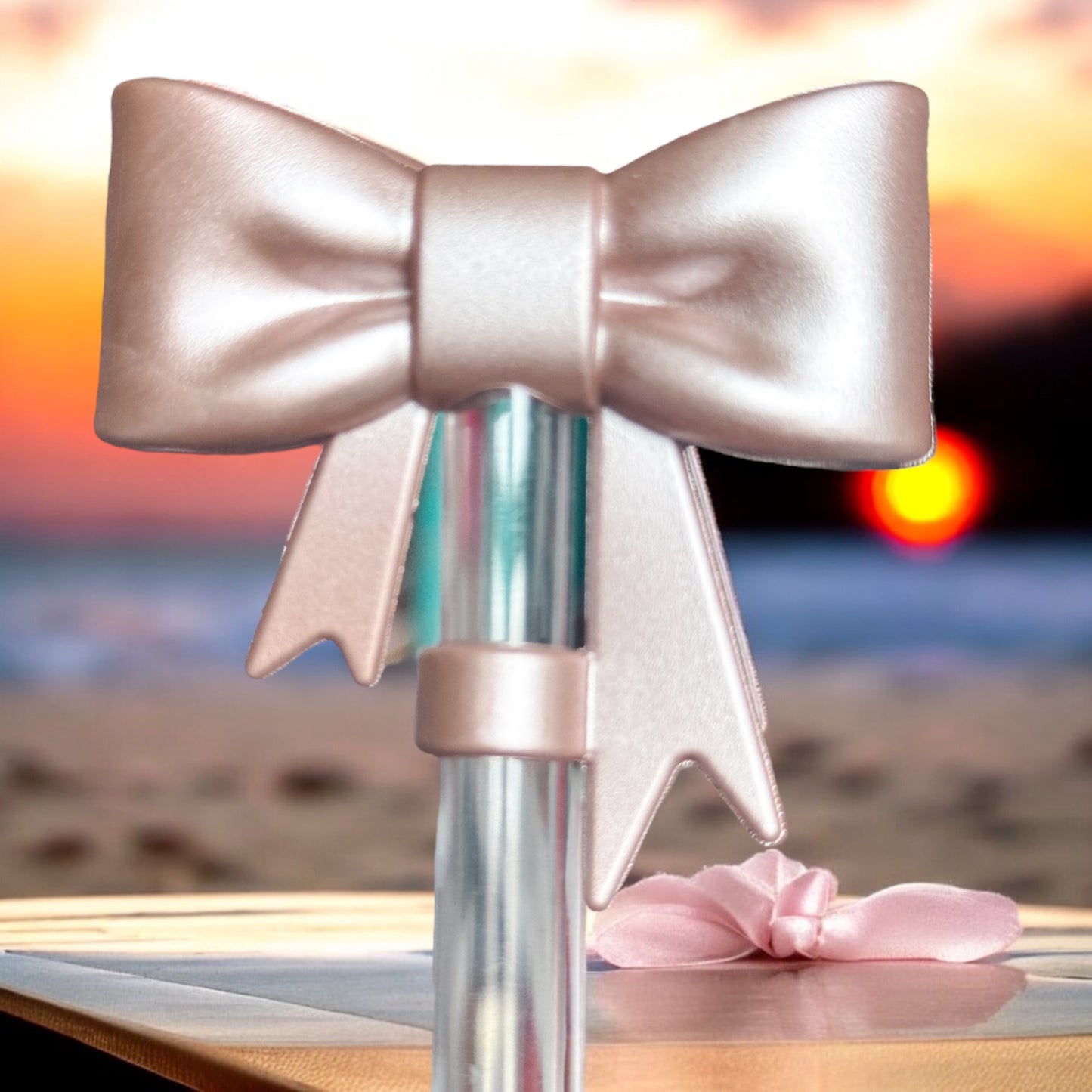 Rose Gold | WAFFLE | 3D Bow & Silicone Boot Set