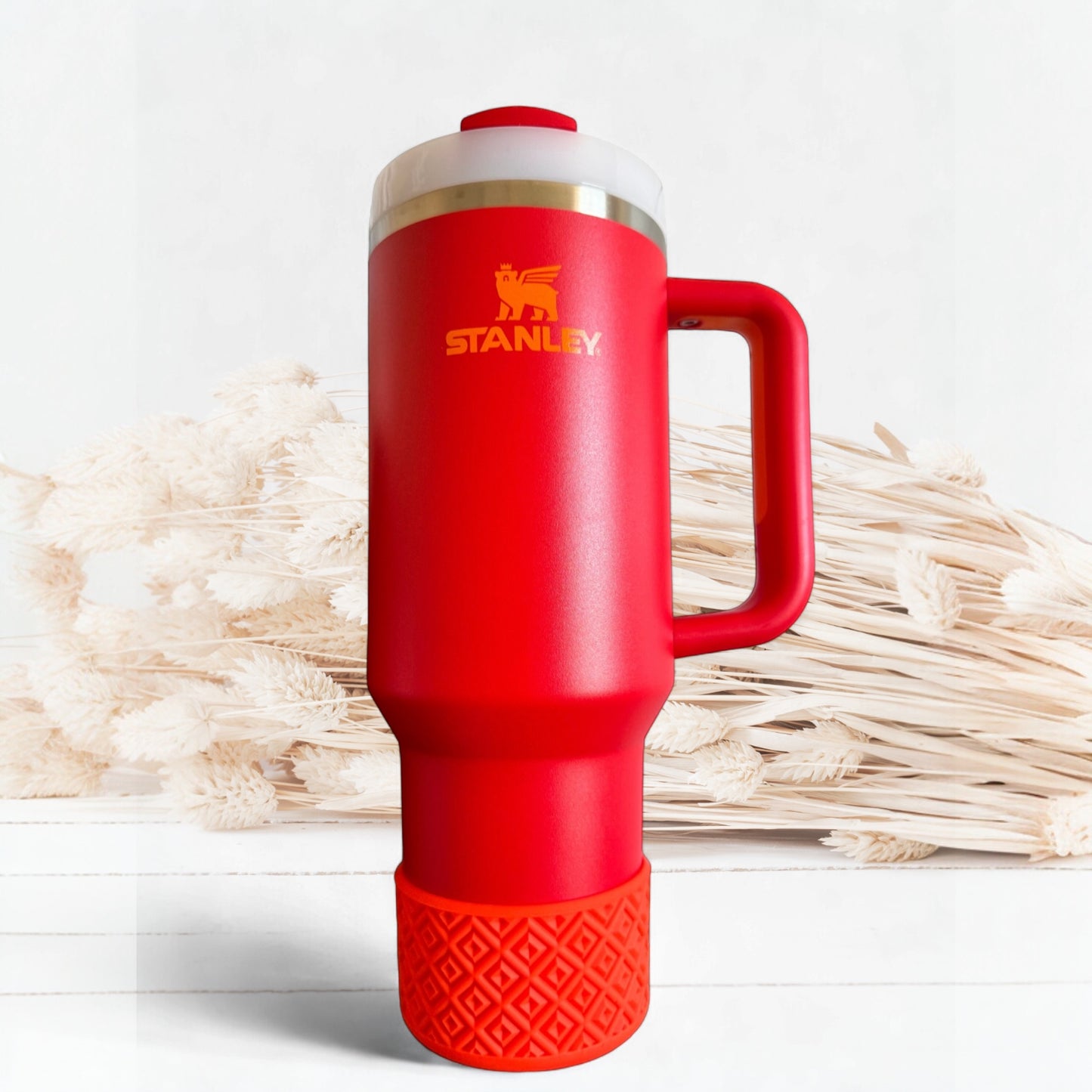 Tigerlily Orange | DIAMOND | Silicone Tumbler Boot