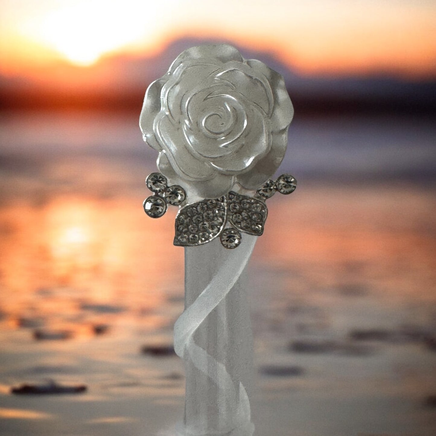 Pearl Rose | Deluxe Straw Topper | 10mm