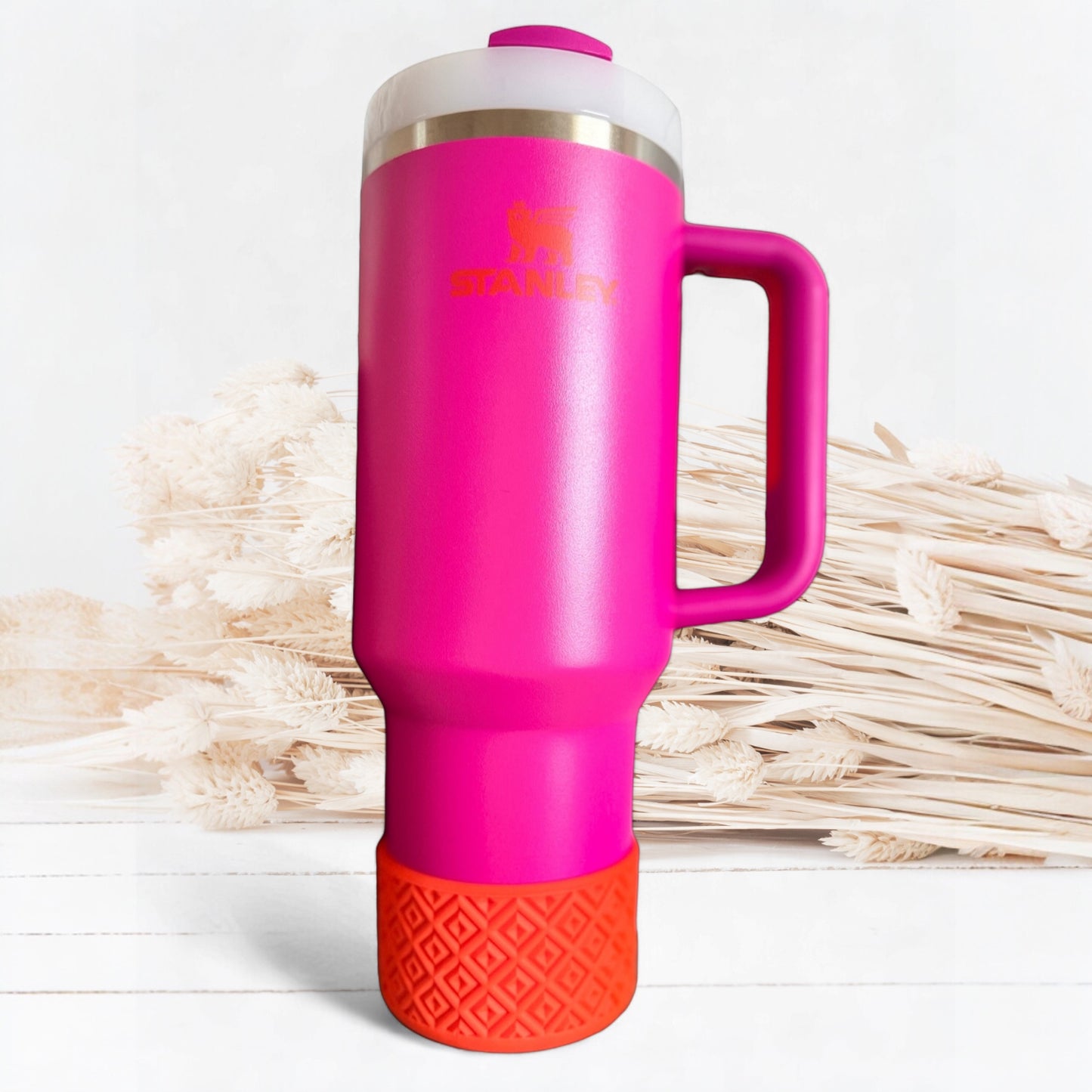 Tigerlily Orange | DIAMOND | Silicone Tumbler Boot