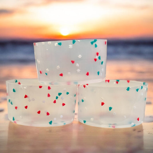 Glossy Christmas Confetti | Silicone Tumbler Boot