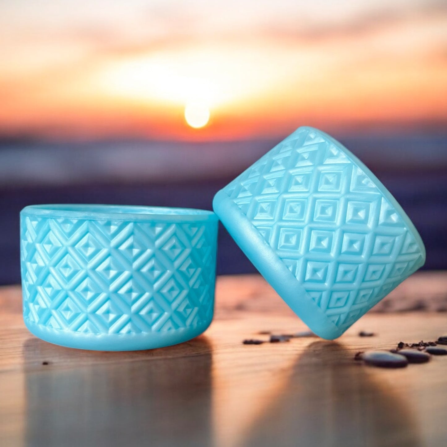 Pearl Blue Diamonds | Silicone Tumbler Boot