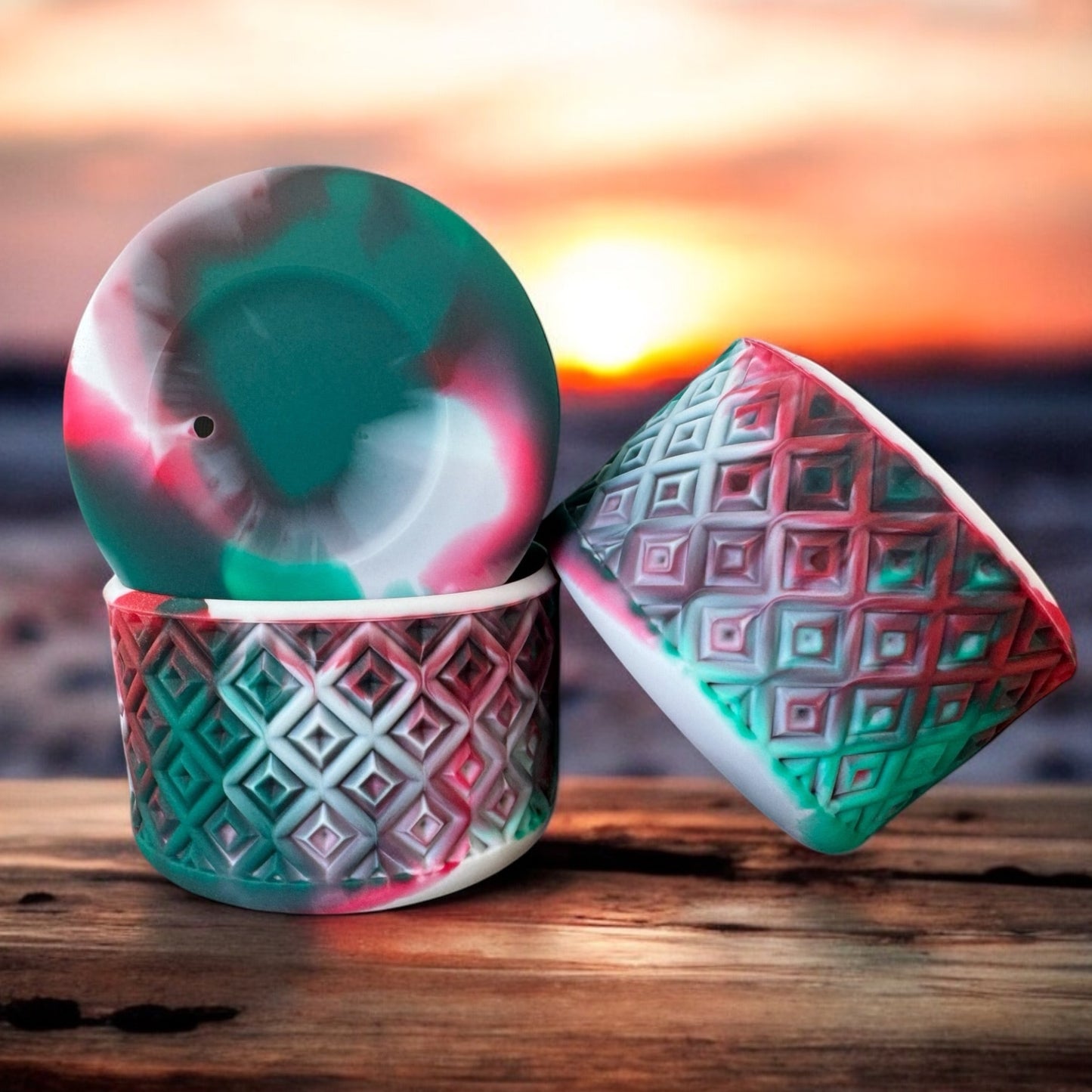 Holiday Spirit Diamonds | Silicone Tumbler Boot