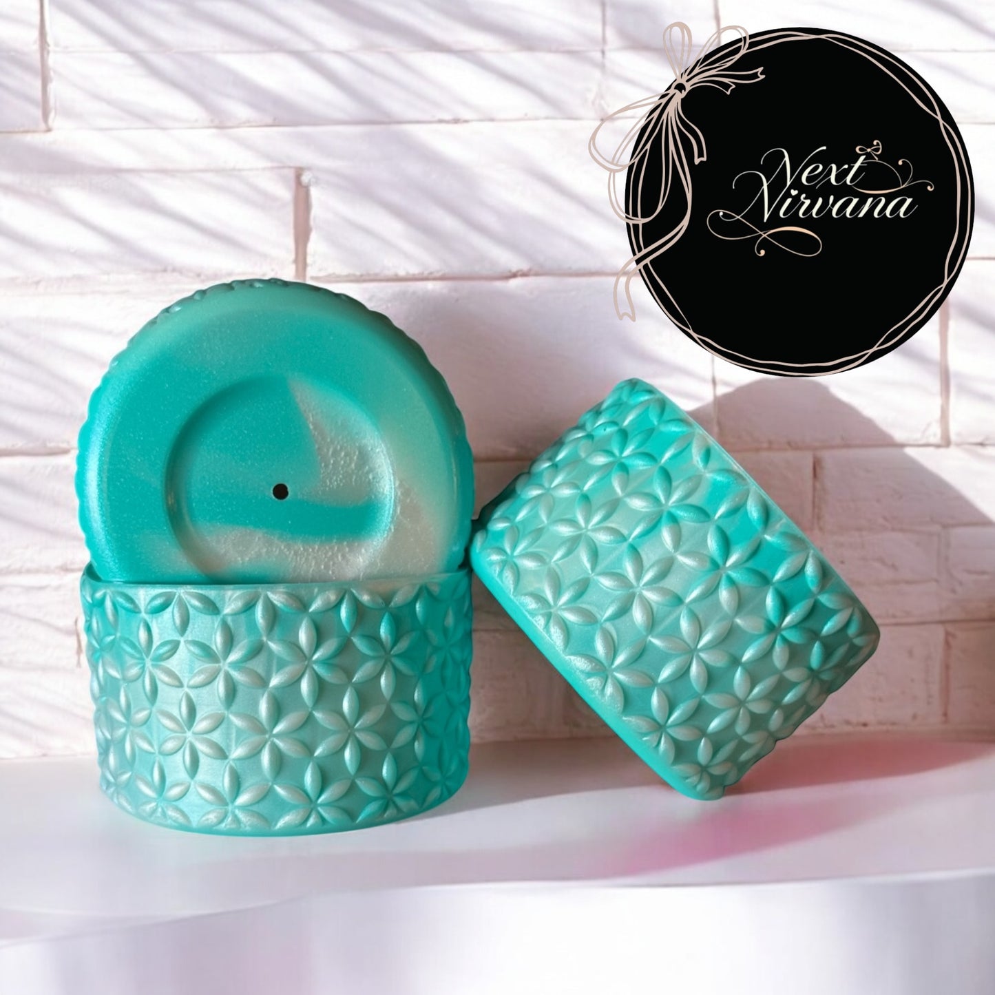 Teal & Pearl | FLORA | Silicone Tumbler Boot