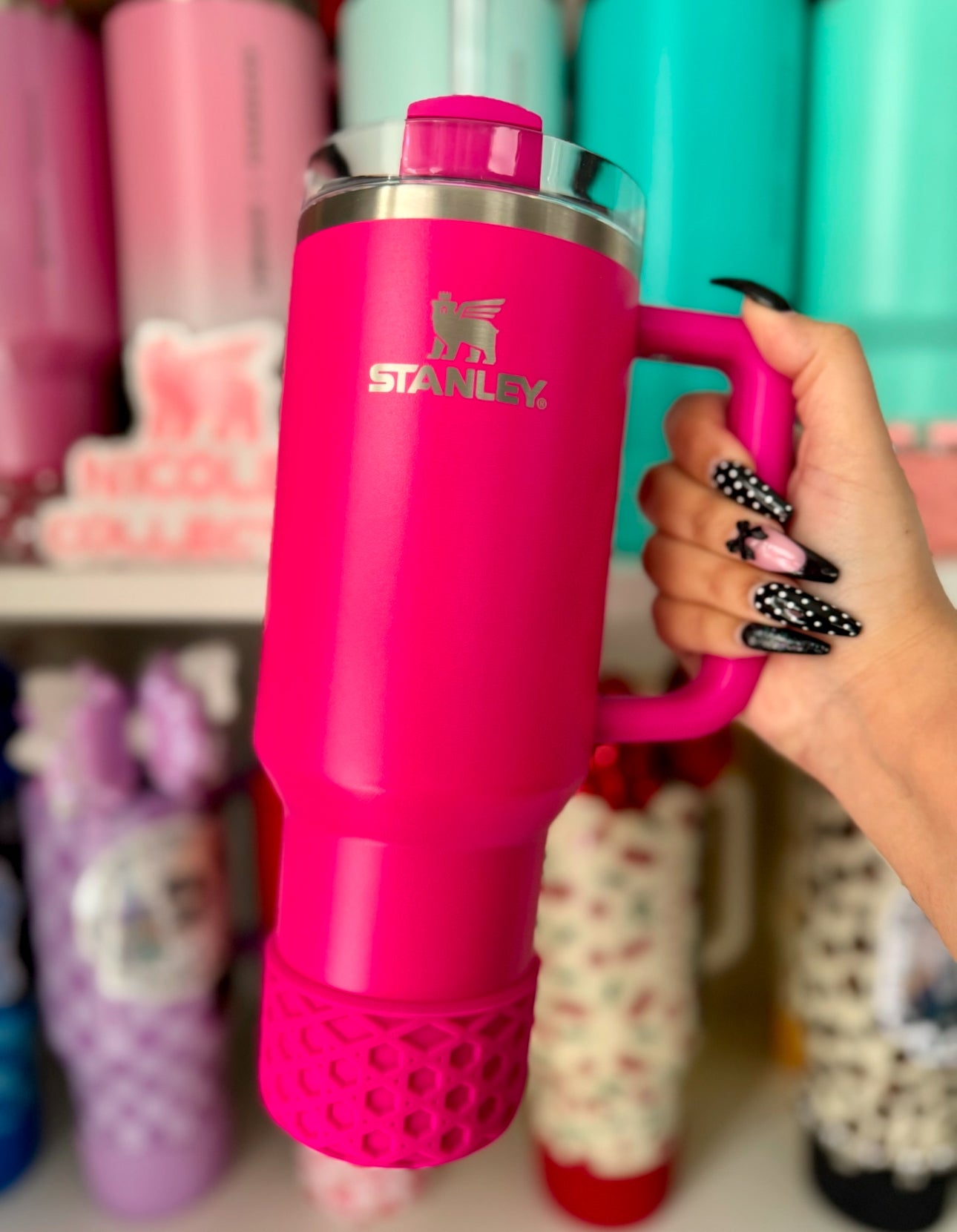 Pink Camellia Matte | WAFFLE | Silicone Tumbler Boot