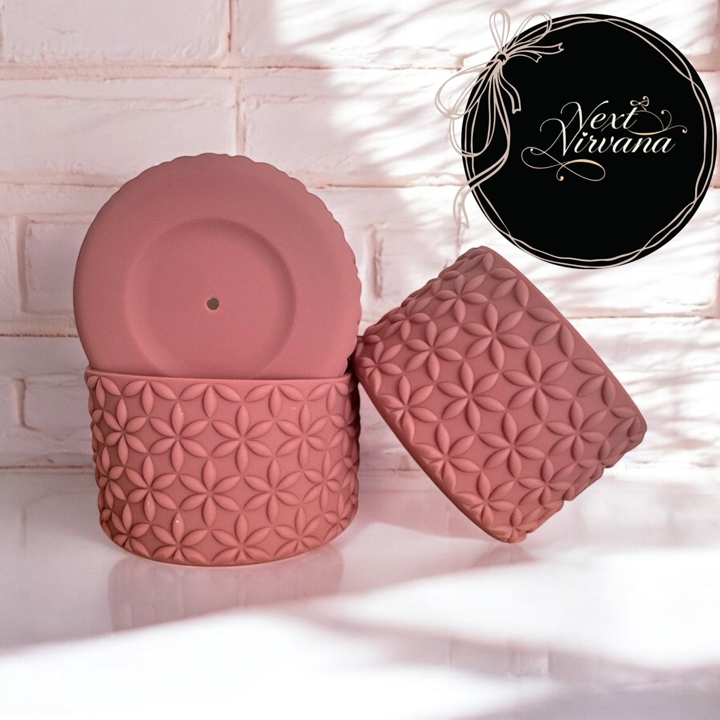 Antique Pink Matte | Flora | Silicone Tumbler Boot