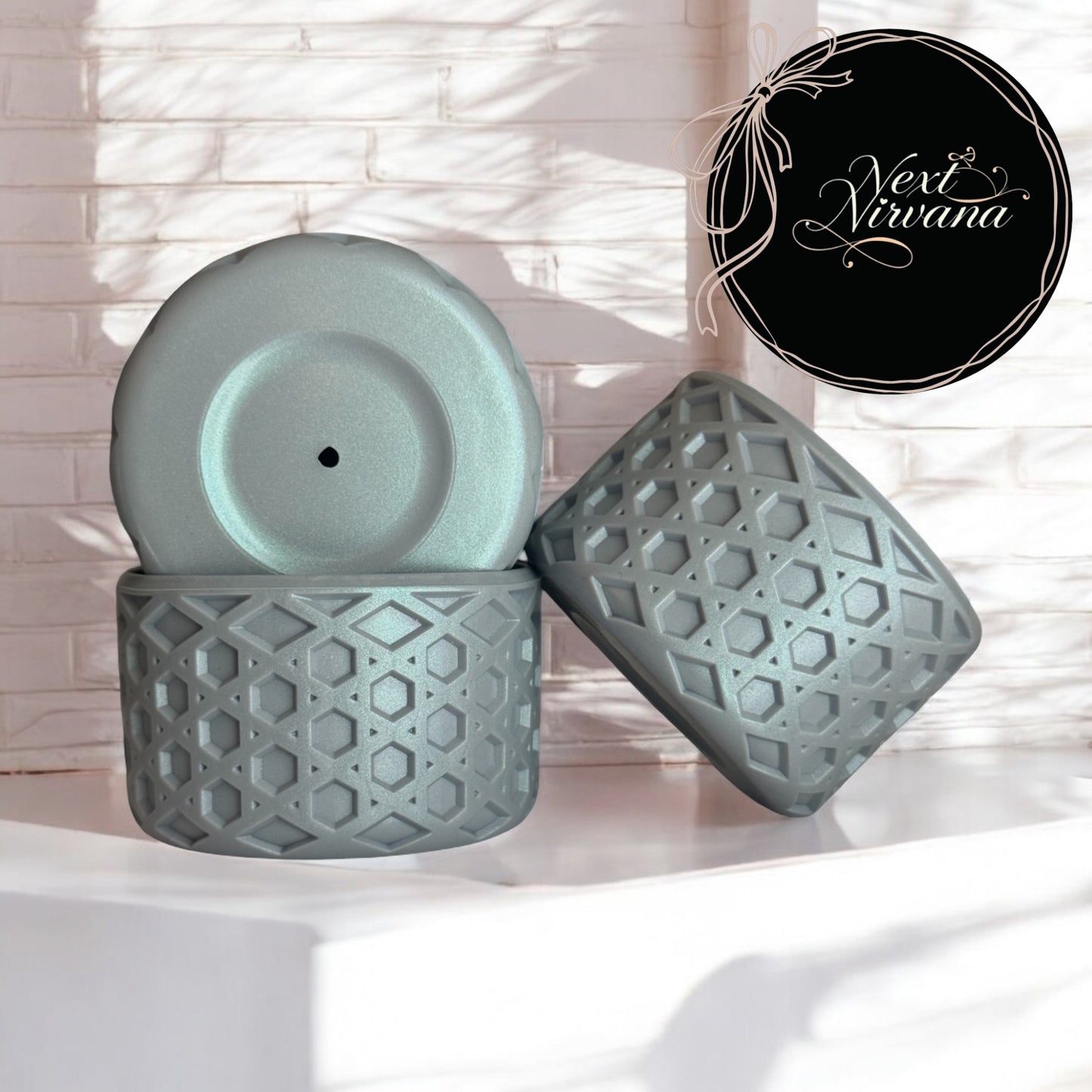 Light Gray Shimmer | Waffle | Silicone Tumbler Boot