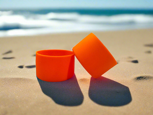 Orange Solid Silicone Boot 7cm | Fits 32oz Hydrojug and 24oz Simple Modern | Small Tumbler Boot