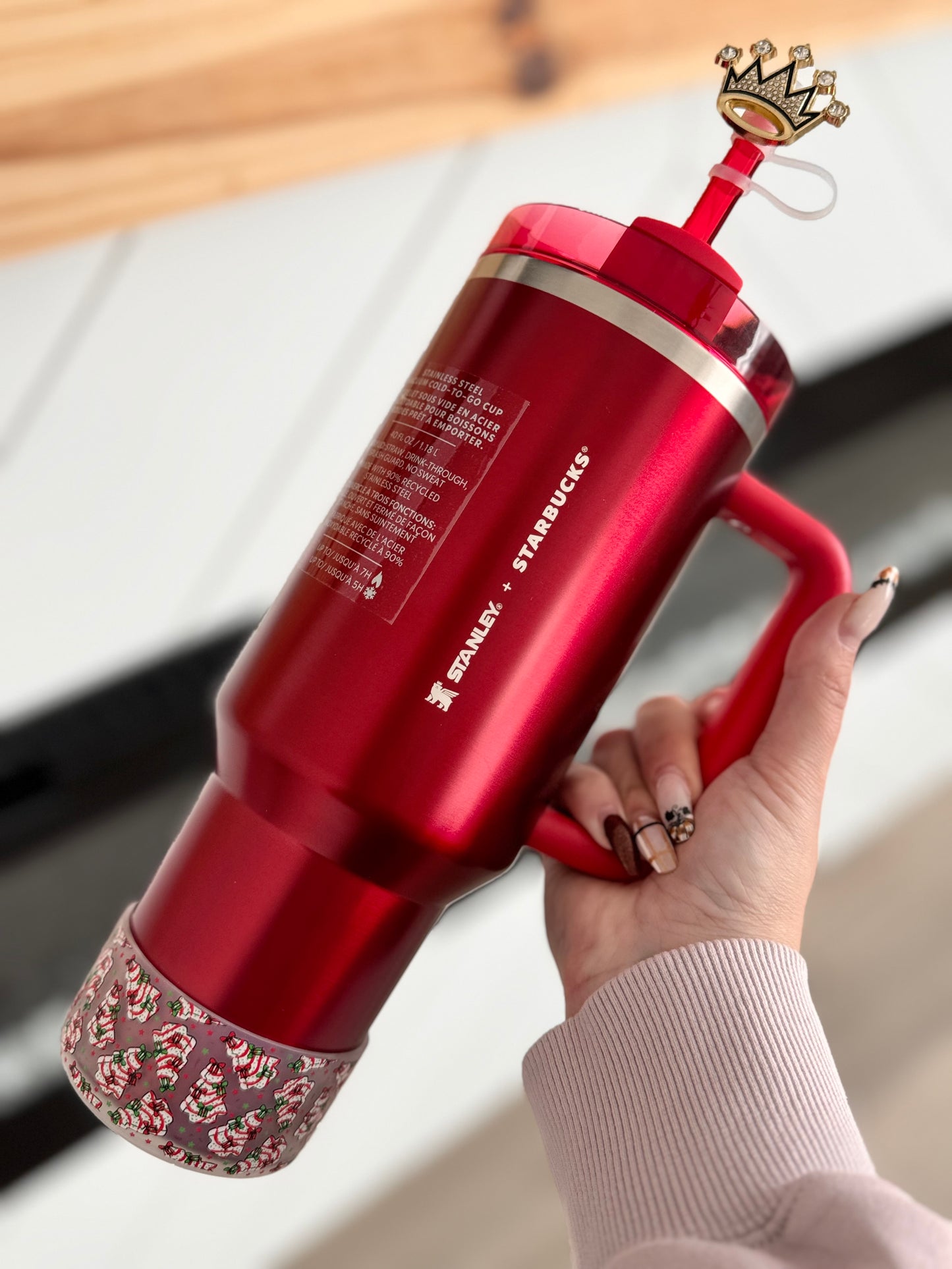 Christmas Cakes n' Bows | Semi Transparent | 3D Silicone Tumbler Boot