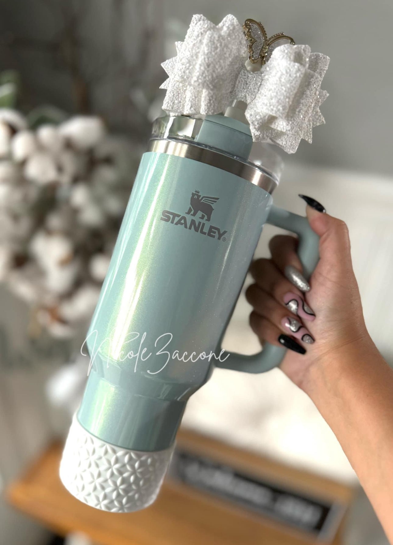 White | FLORA | Silicone Tumbler Boot