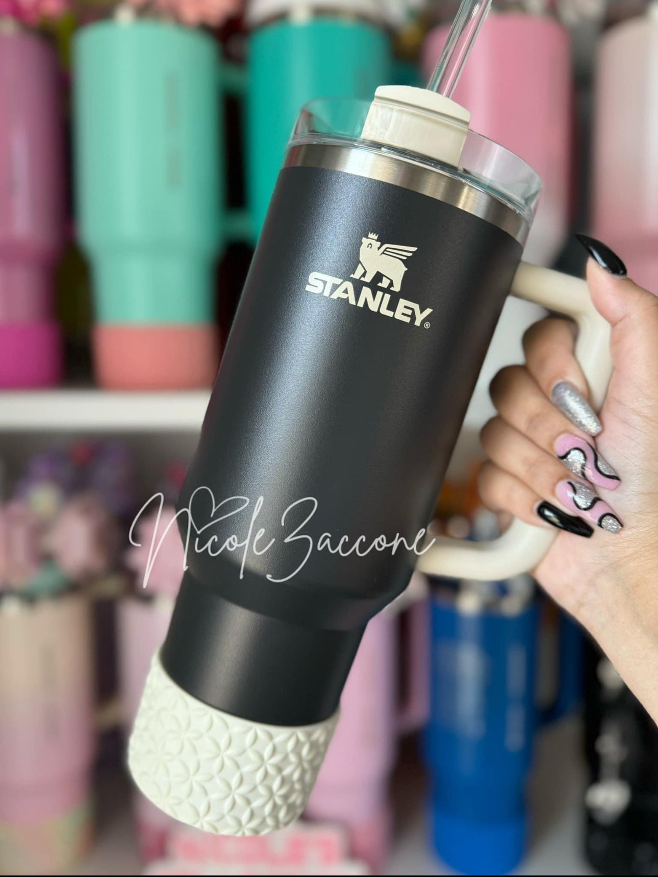 Cream | FLORA | Silicone Tumbler Boot