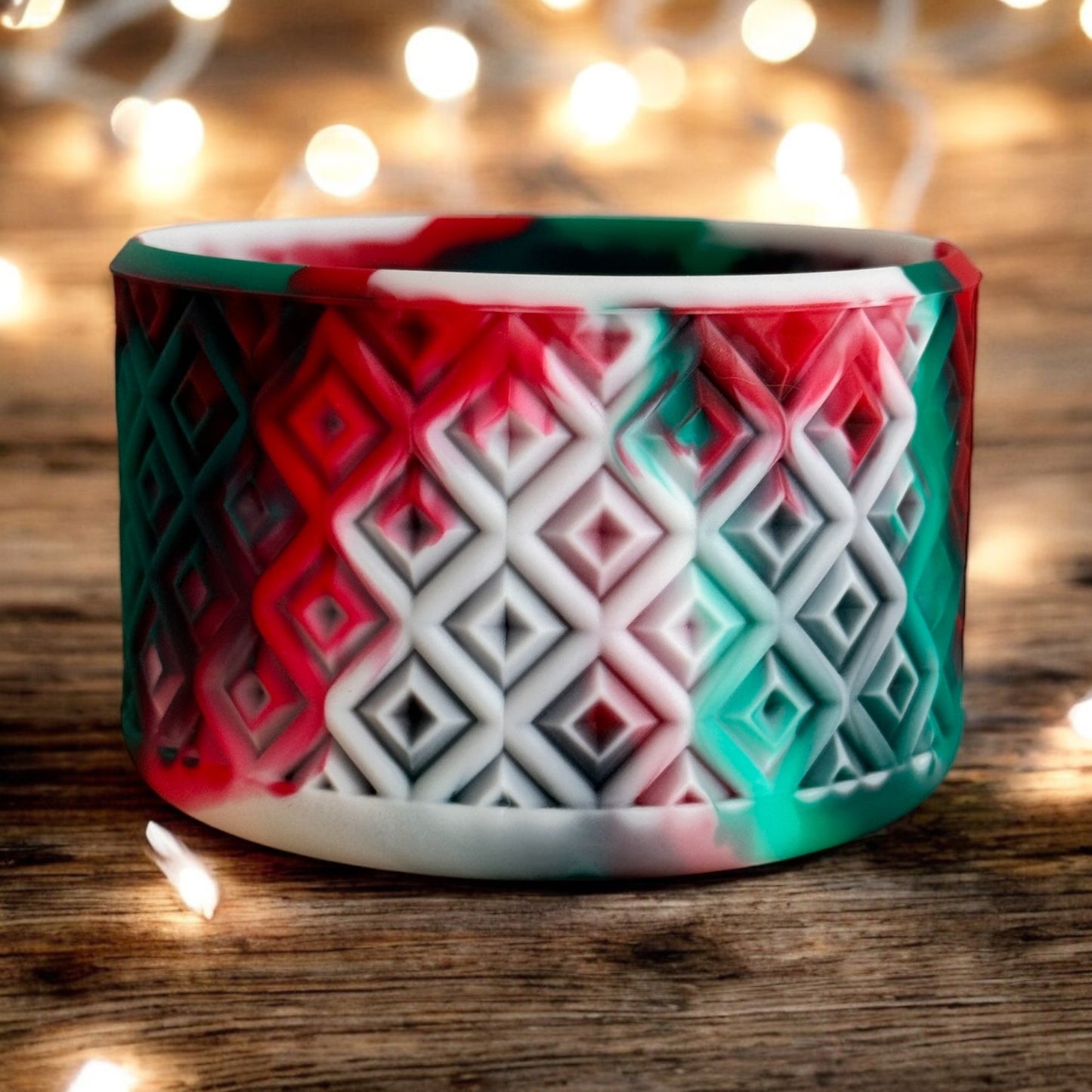 Holiday Spirit Diamonds | Silicone Tumbler Boot