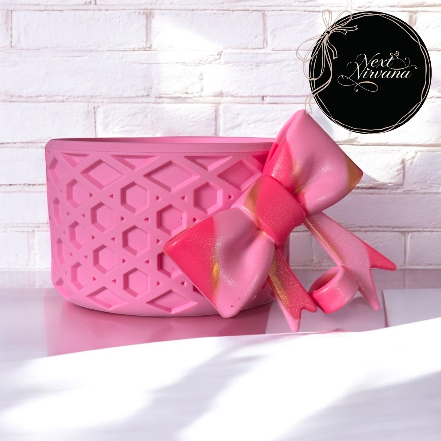 Pink Parade | Waffle | 3D Bow & Boot Set