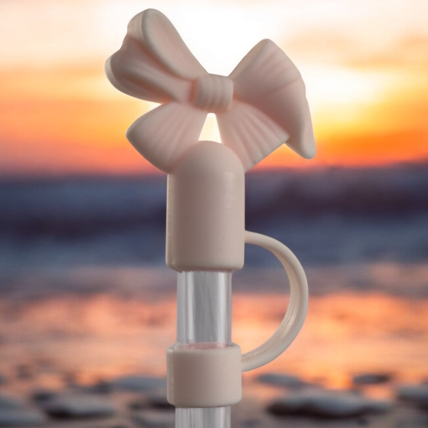 Coquette Pale Pink Bow | Straw Topper | 10mm