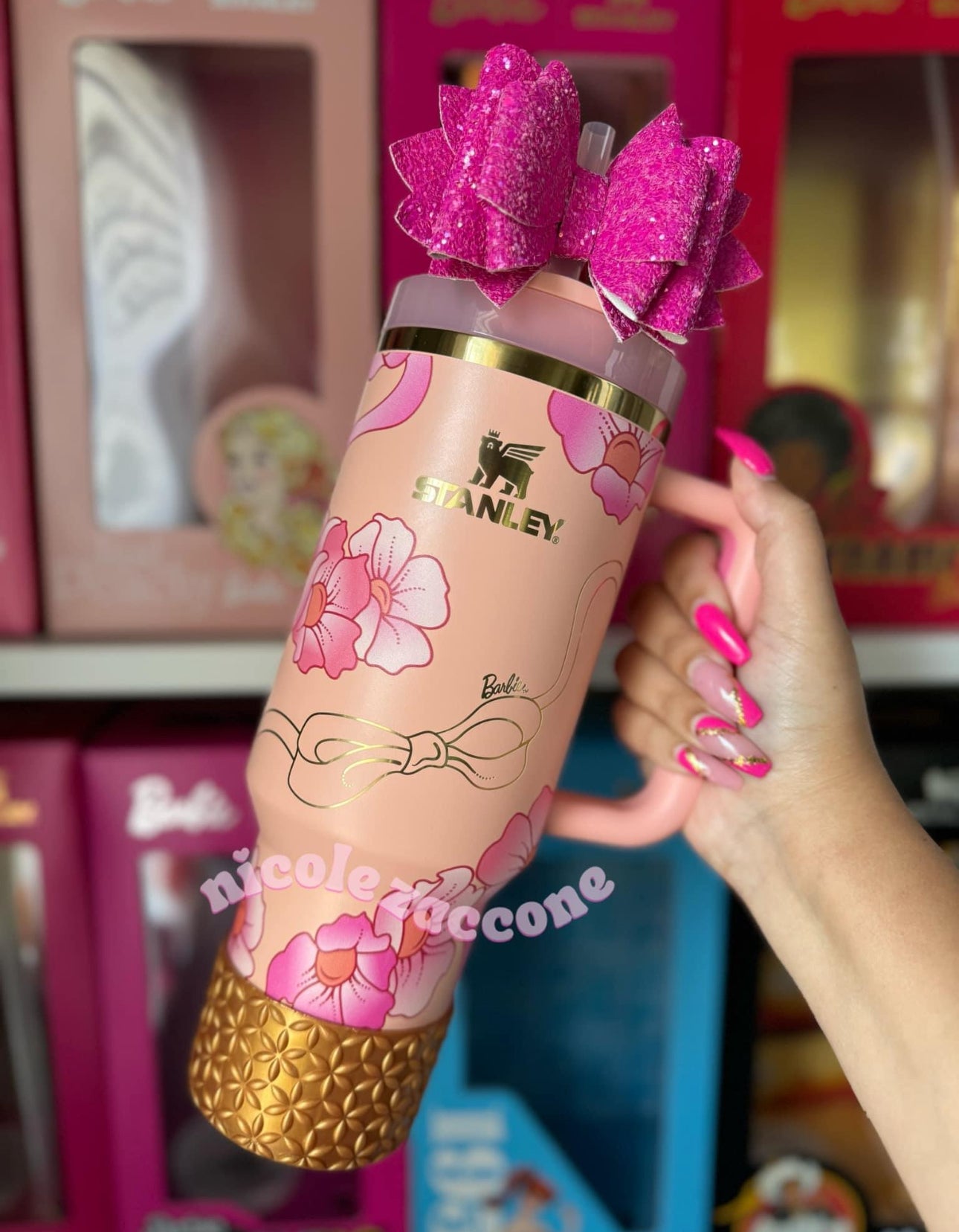 Metallic Gold | FLORA | Silicone Tumbler Boot