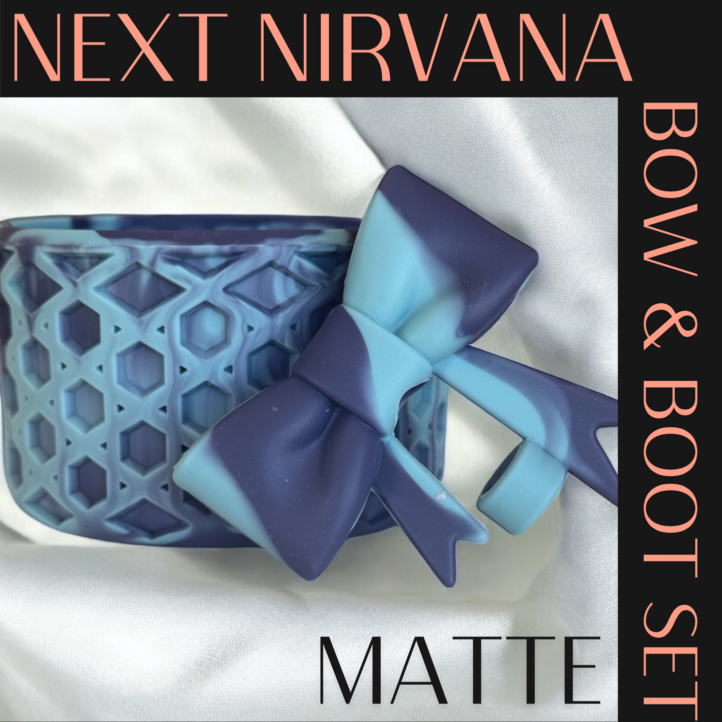 Blue Me Away Matte | Agave | WAFFLE | 3D Bow & Boot Set