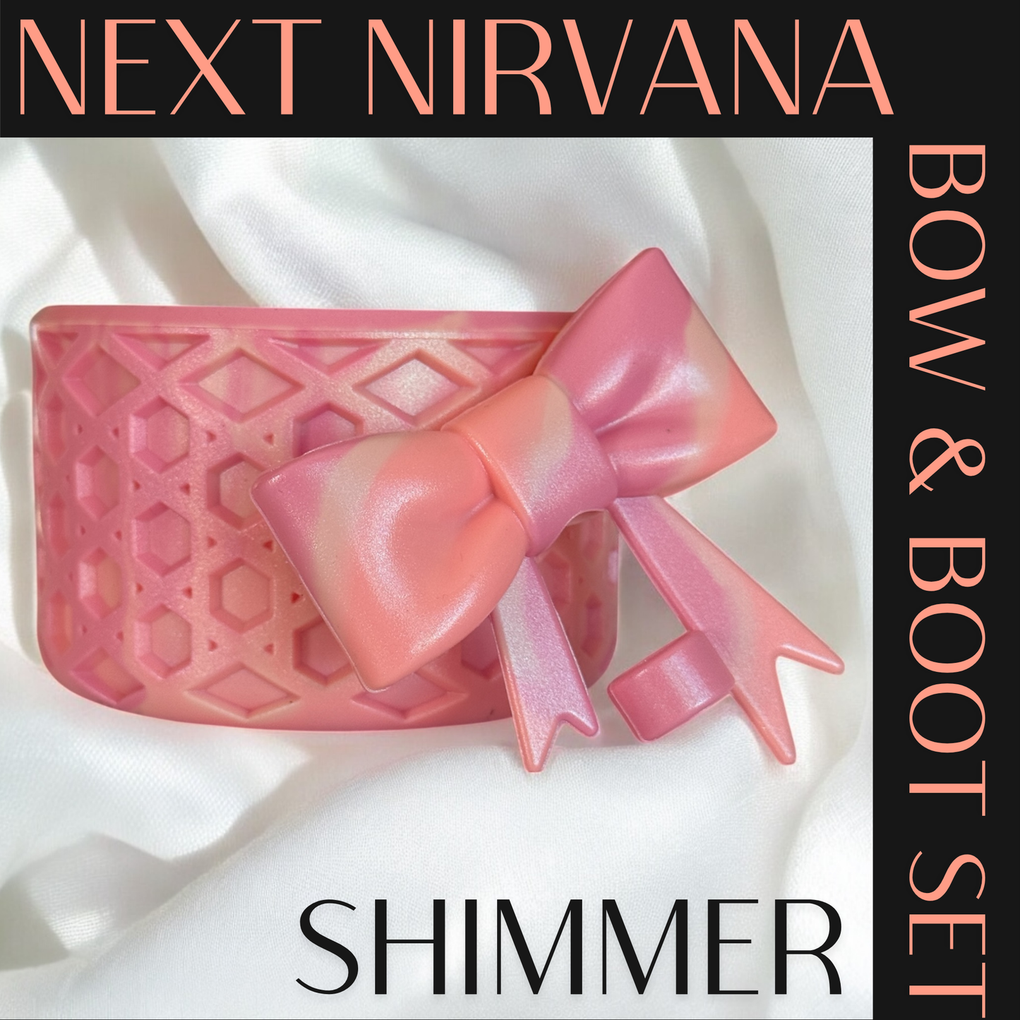 Sunset Siren | Shimmer | Mesa Sunset | WAFFLE | 3D Bow & Boot Set