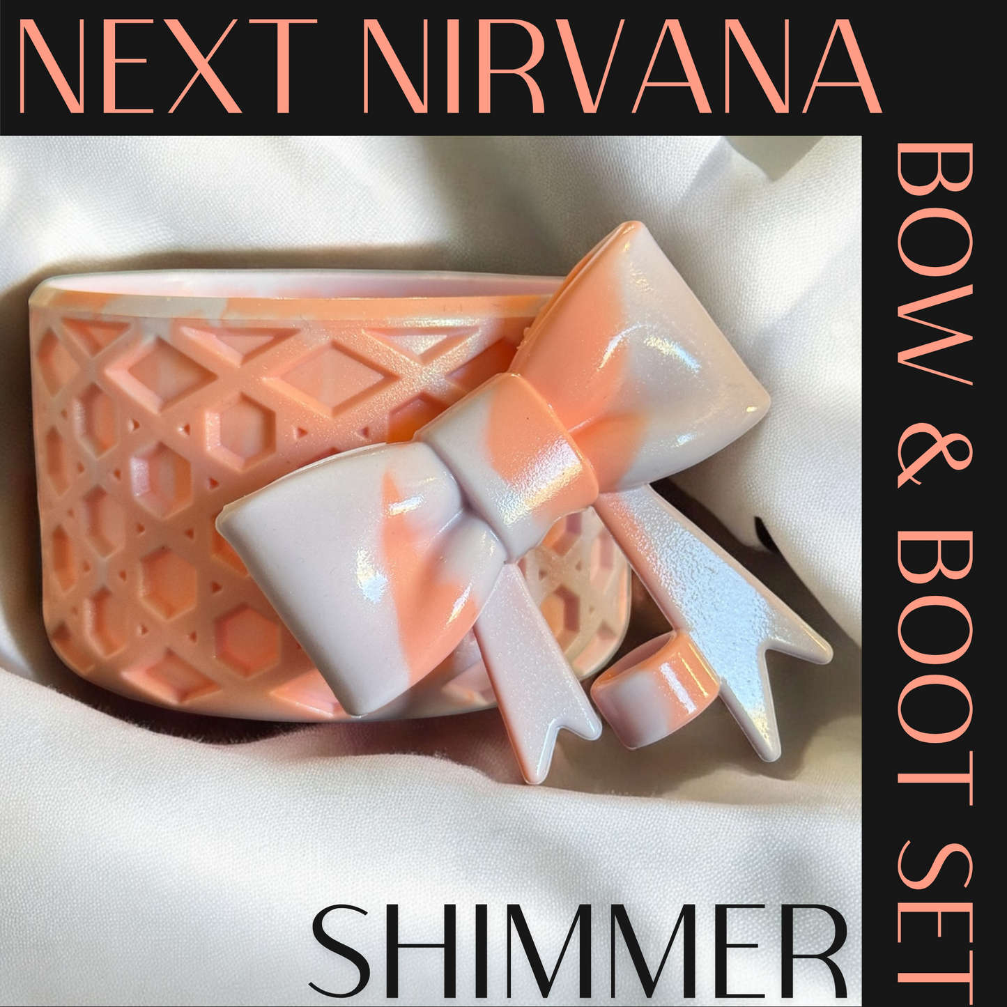 Soft Launch | Shimmer | Orchid Glimmer | WAFFLE | 3D Bow & Boot Set