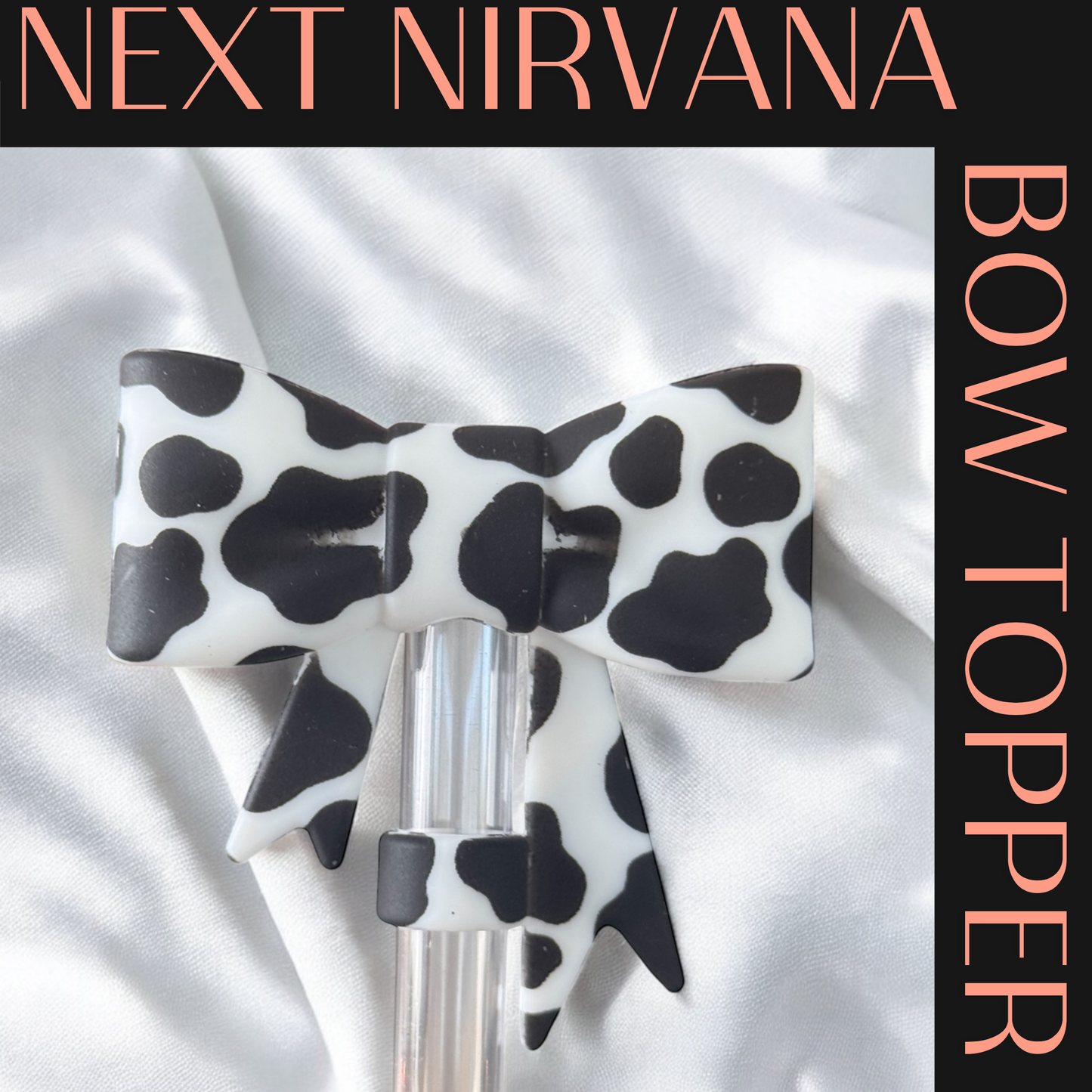Cowprint | 3D Bow | Straw Topper 10mm