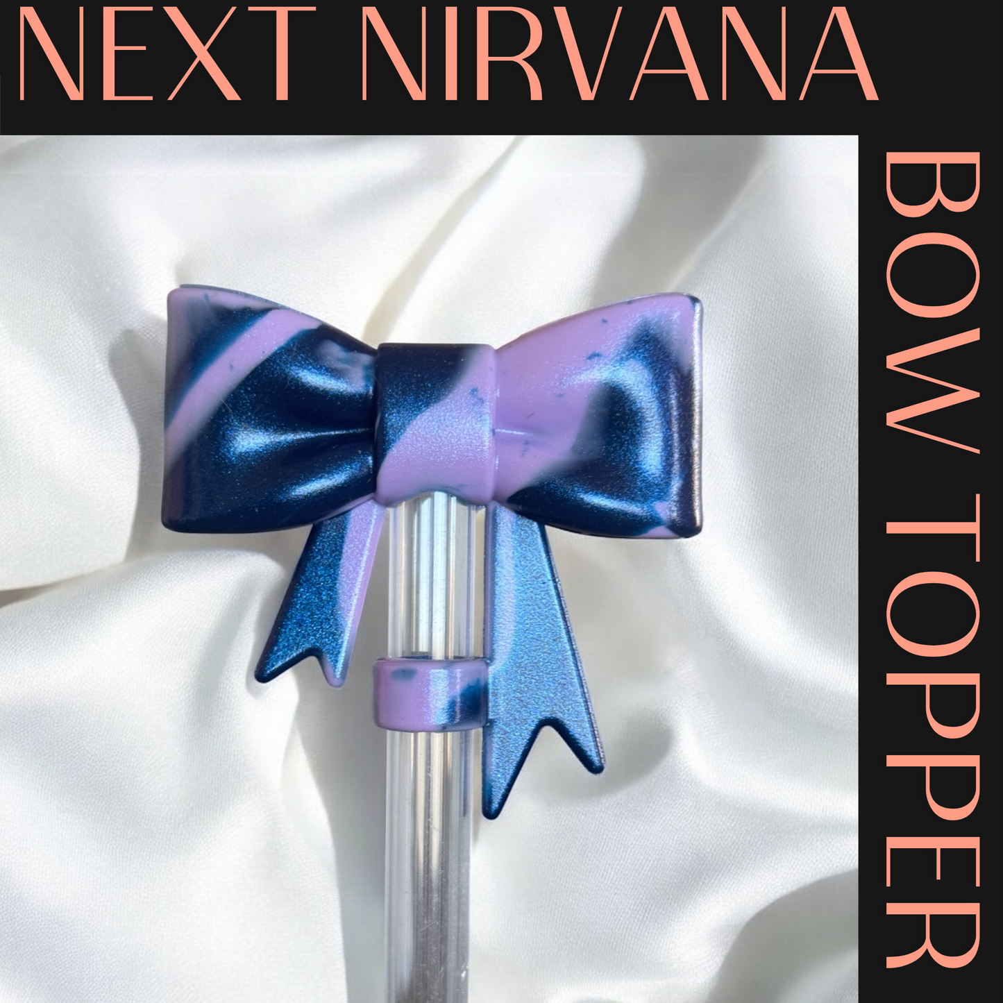 Midnight Garden | 3D BOW | Straw Topper 10mm