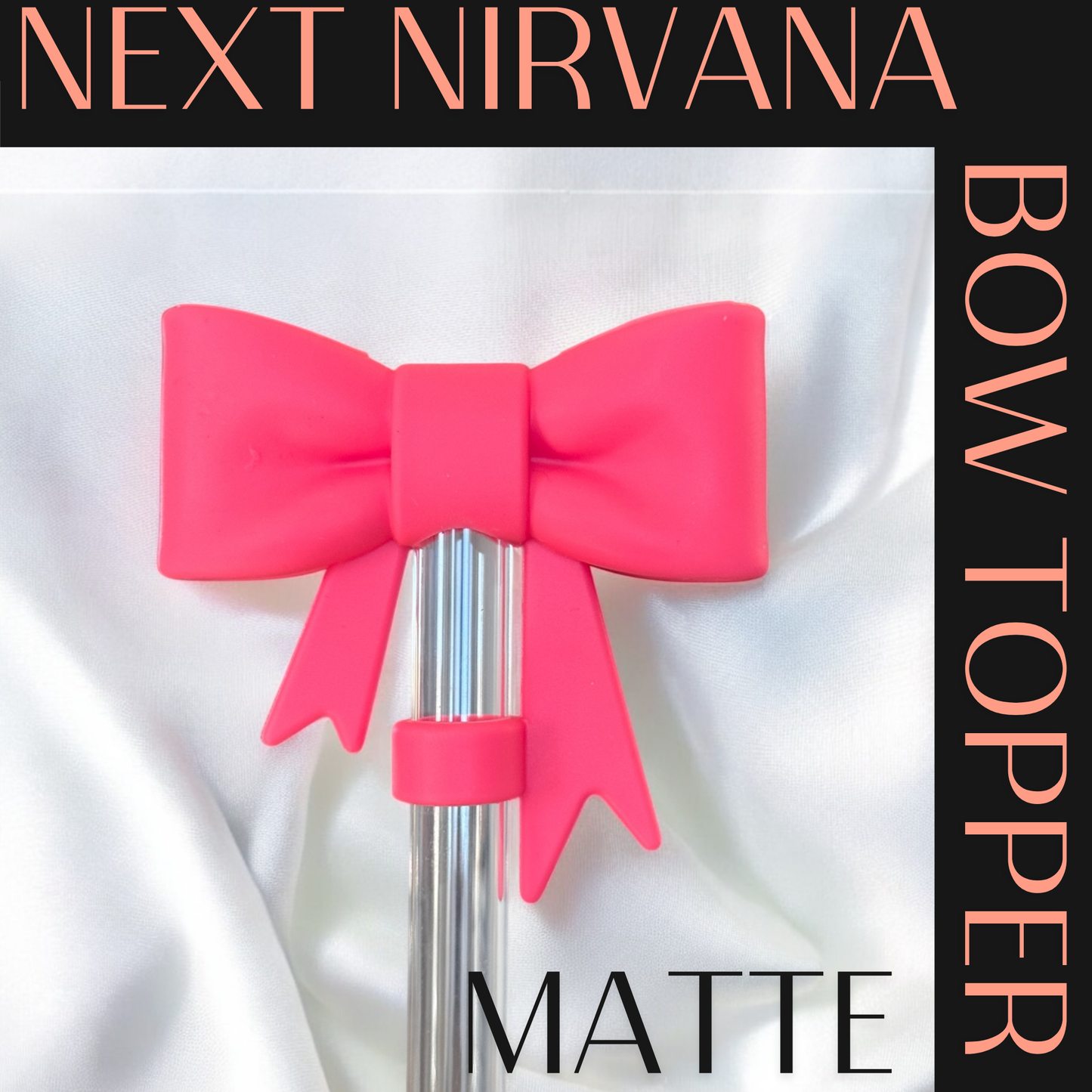 Slayberry Punch | Matte | 3D Bow | Straw Topper 10mm