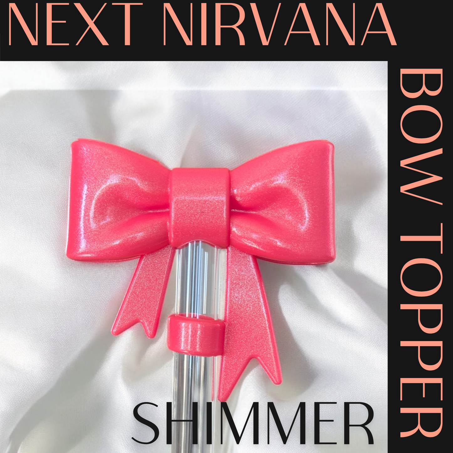 Slayberry Punch | Shimmer | 3D Bow | Straw Topper 10mm