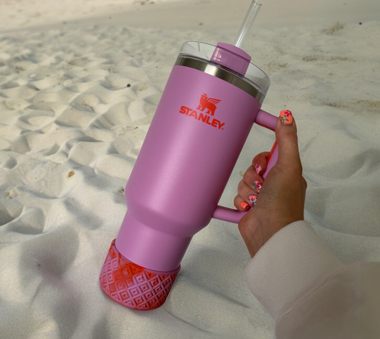 Orchid Swirl Diamonds | Silicone Tumbler Boot