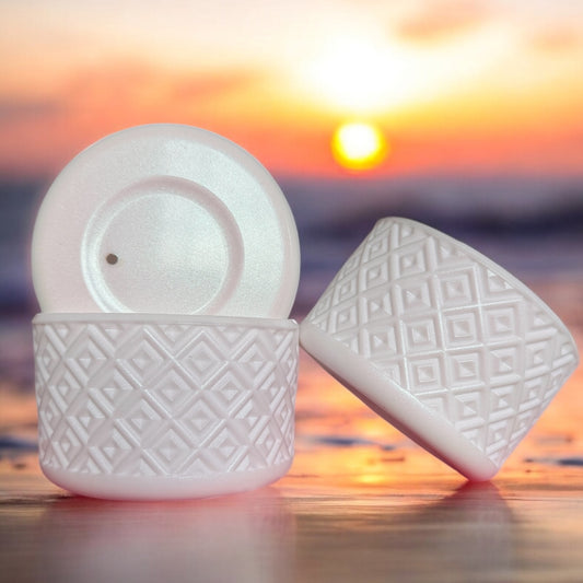 White Shimmer | DIAMOND | Silicone Tumbler Boot