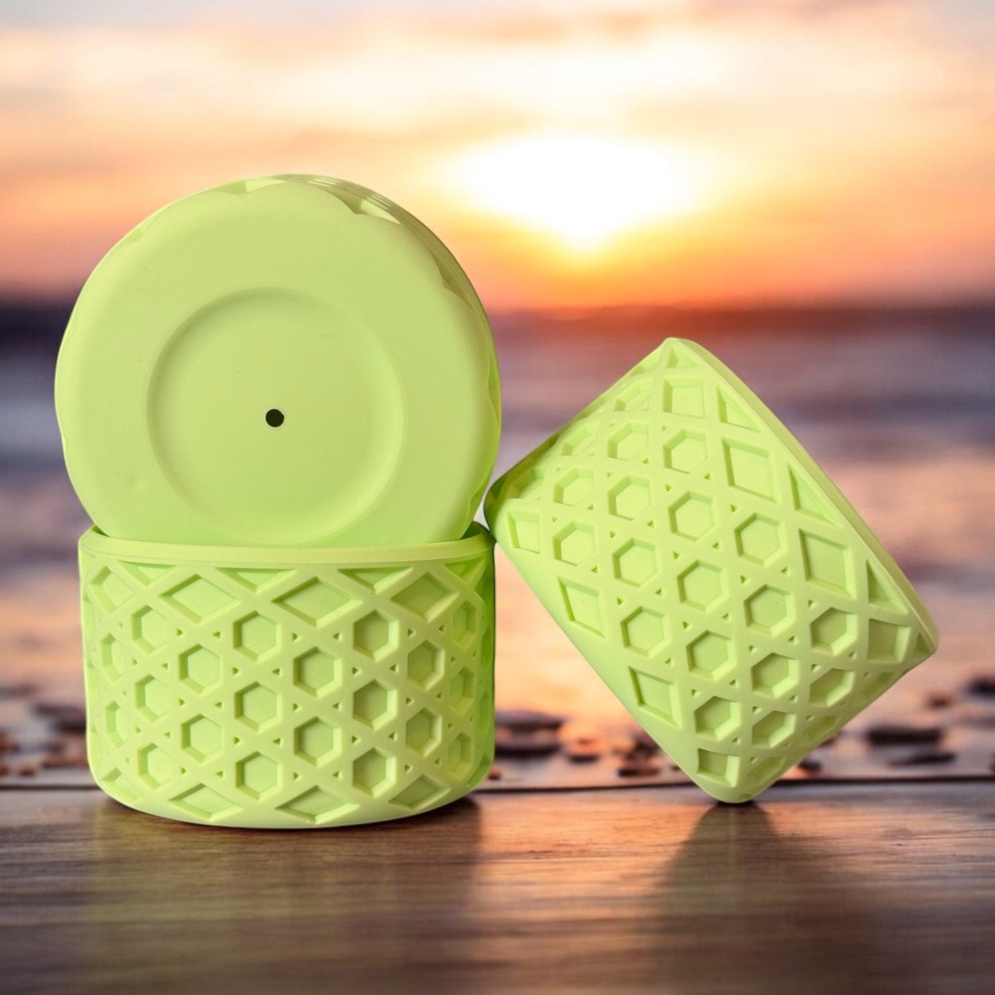 Pale Lime | Waffle | Silicone Tumbler Boot