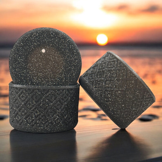 Black Glitter Diamonds | Silicone Tumbler Boot