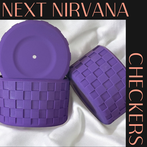 Deep Purple Checkers | Silicone Tumbler Boot