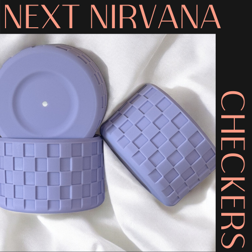 Lavender Checkers | Silicone Tumbler Boot