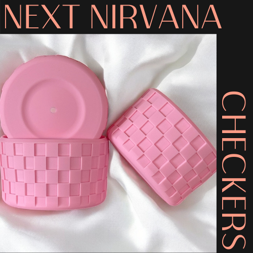 Light Pink Checkers | Silicone Tumbler Boot