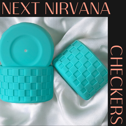 Teal Checkers | Silicone Tumbler Boot