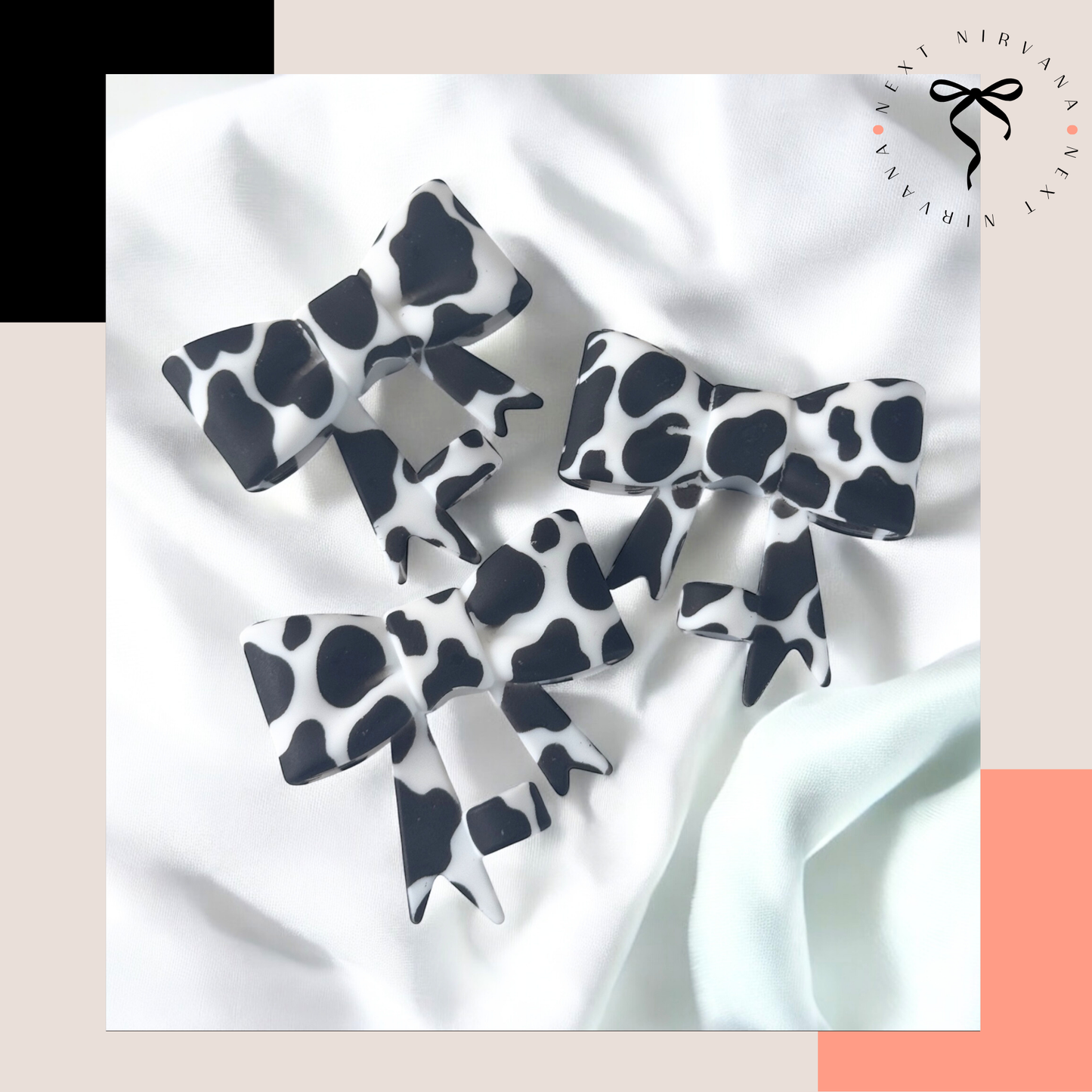 Cowprint | 3D Bow | Straw Topper 10mm