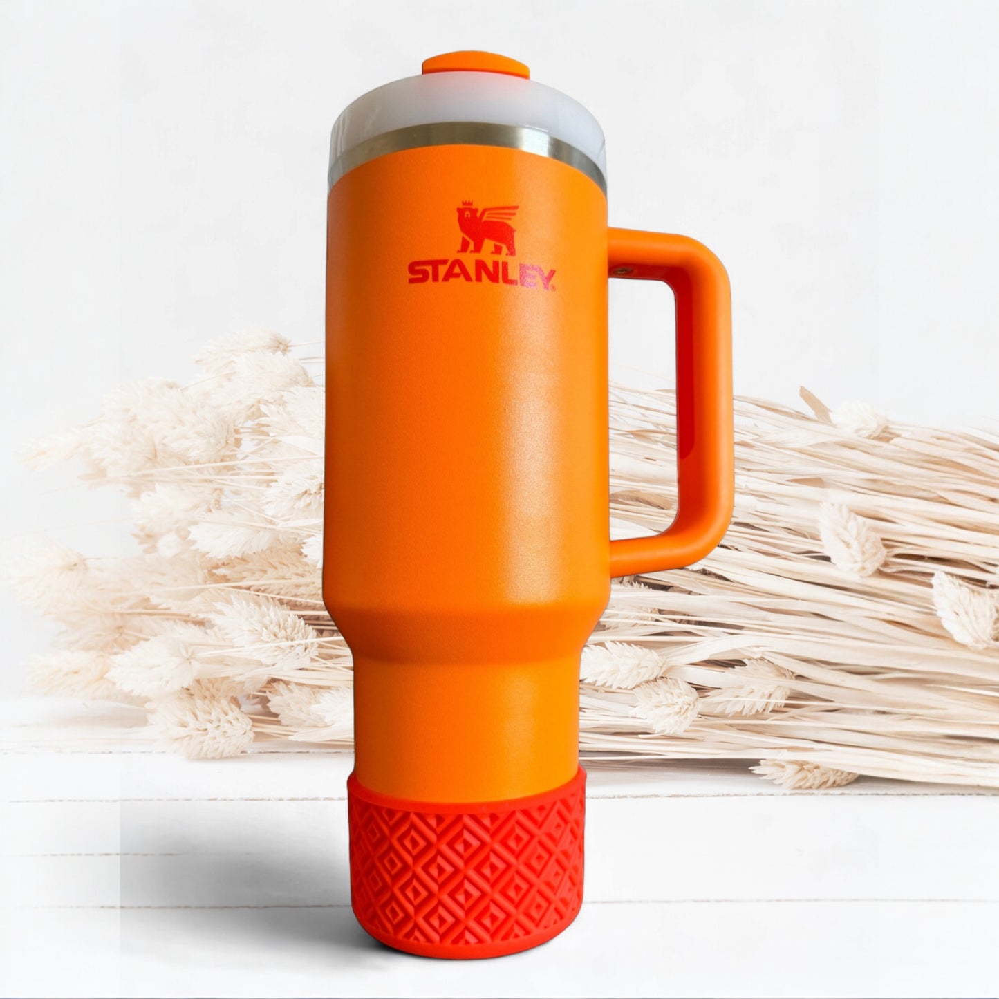 Tigerlily Orange | DIAMOND | Silicone Tumbler Boot