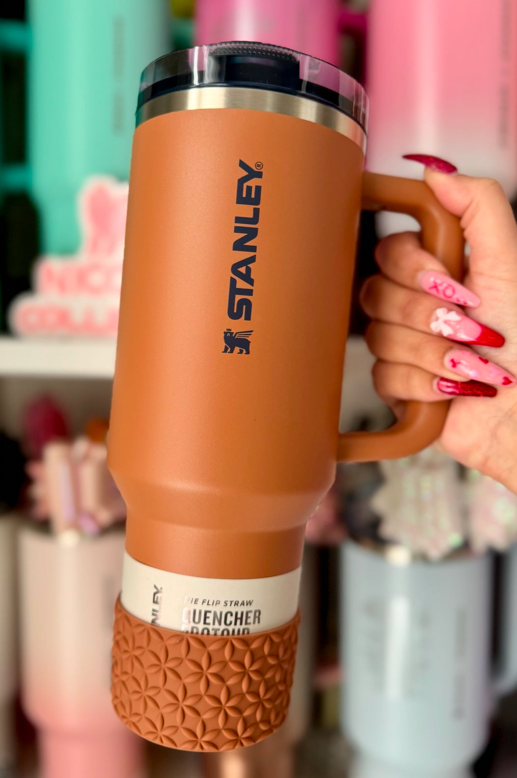 Golden Toast | Matte | FLORA | Silicone Tumbler Boot