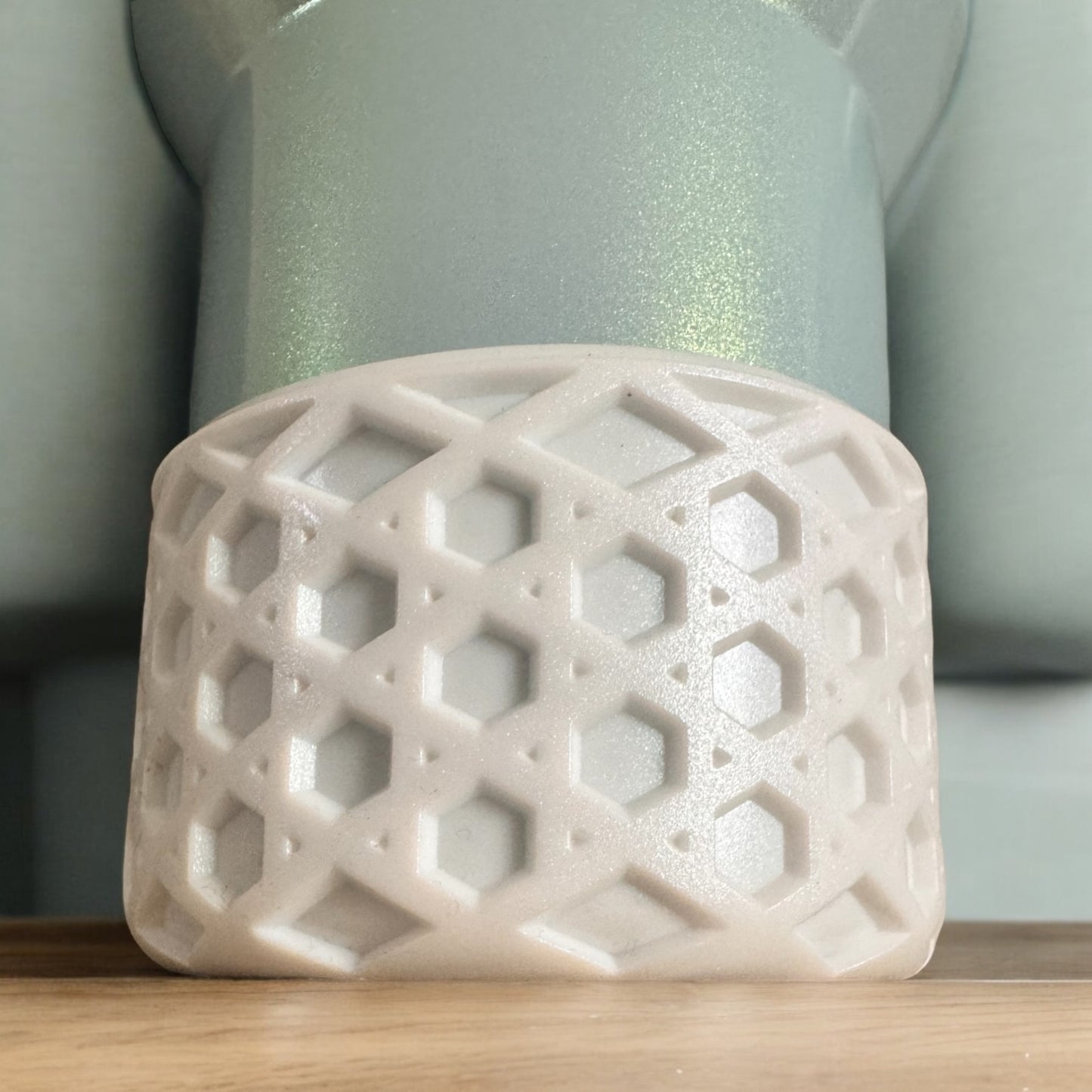 White Shimmer | WAFFLE | Silicone Tumbler Boot