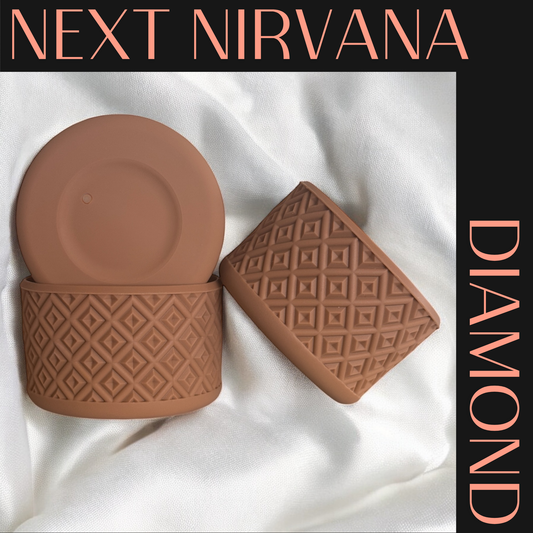 Tan | DIAMOND | Silicone Tumbler Boot