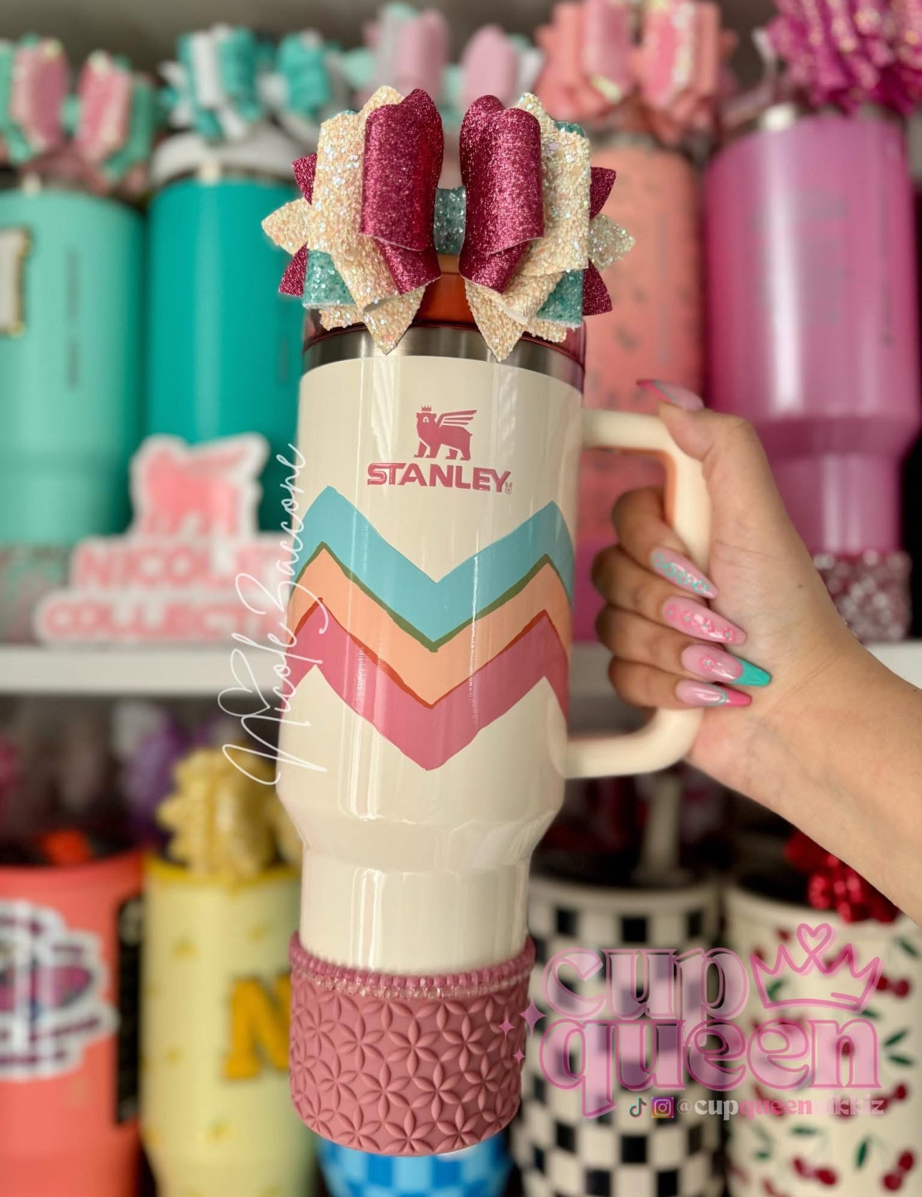 Antique Pink Matte | Flora | Silicone Tumbler Boot