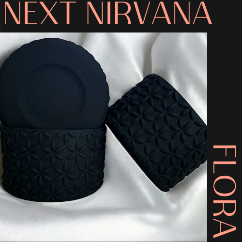 Midnight Black | FLORA | Silicone Tumbler Boot