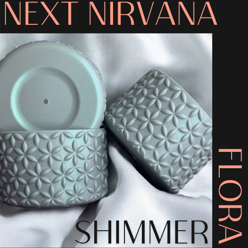 Light Gray Shimmer | FLORA | Silicone Tumbler Boot