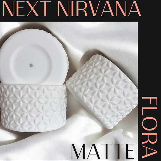 White | FLORA | Silicone Tumbler Boot