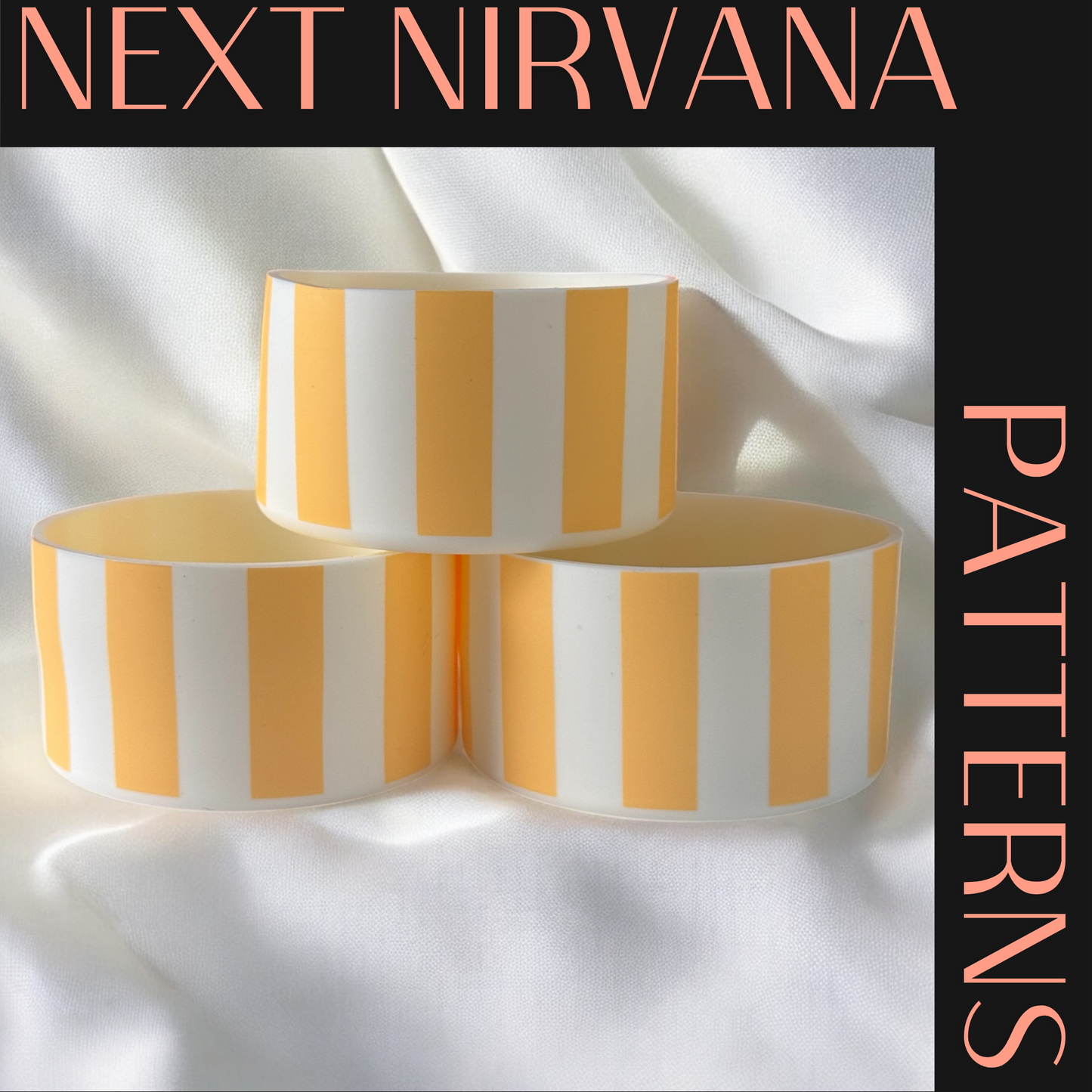 Yellow Stripes | Silicone Tumbler Boot