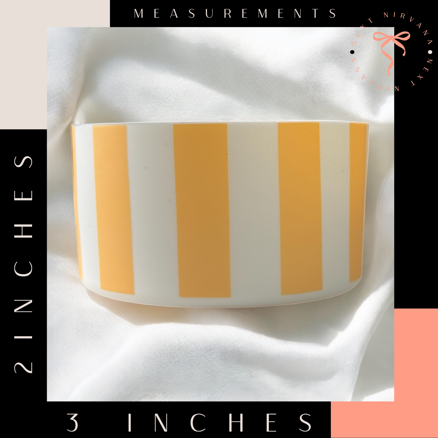 Yellow Stripes | Silicone Tumbler Boot