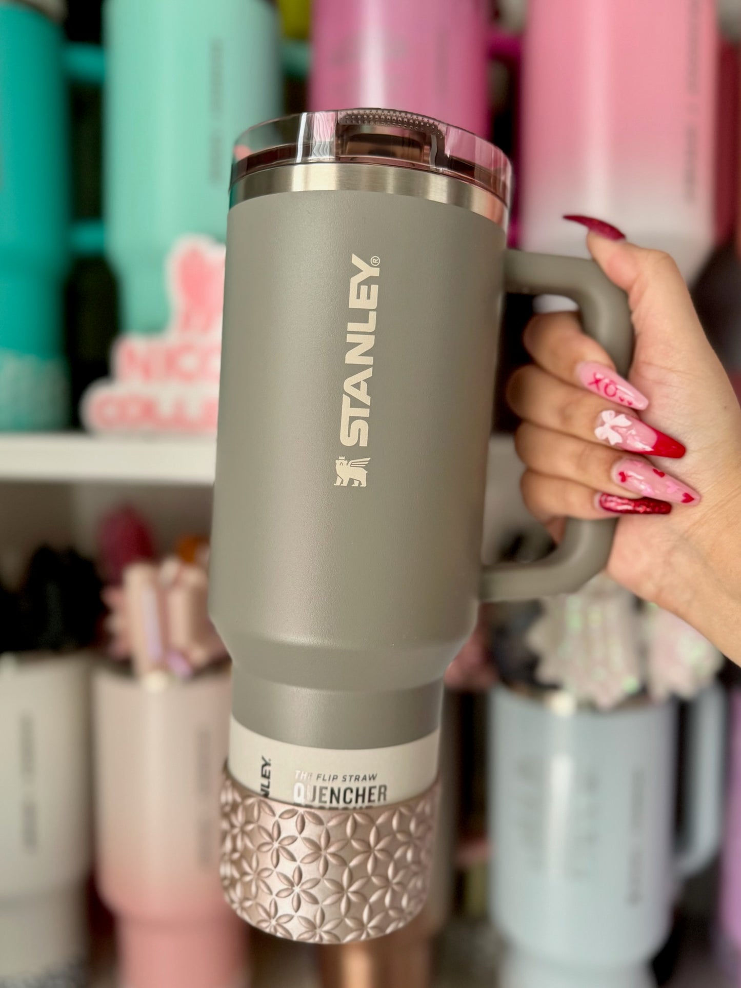 Rose Gold | FLORA | Silicone Tumbler Boot