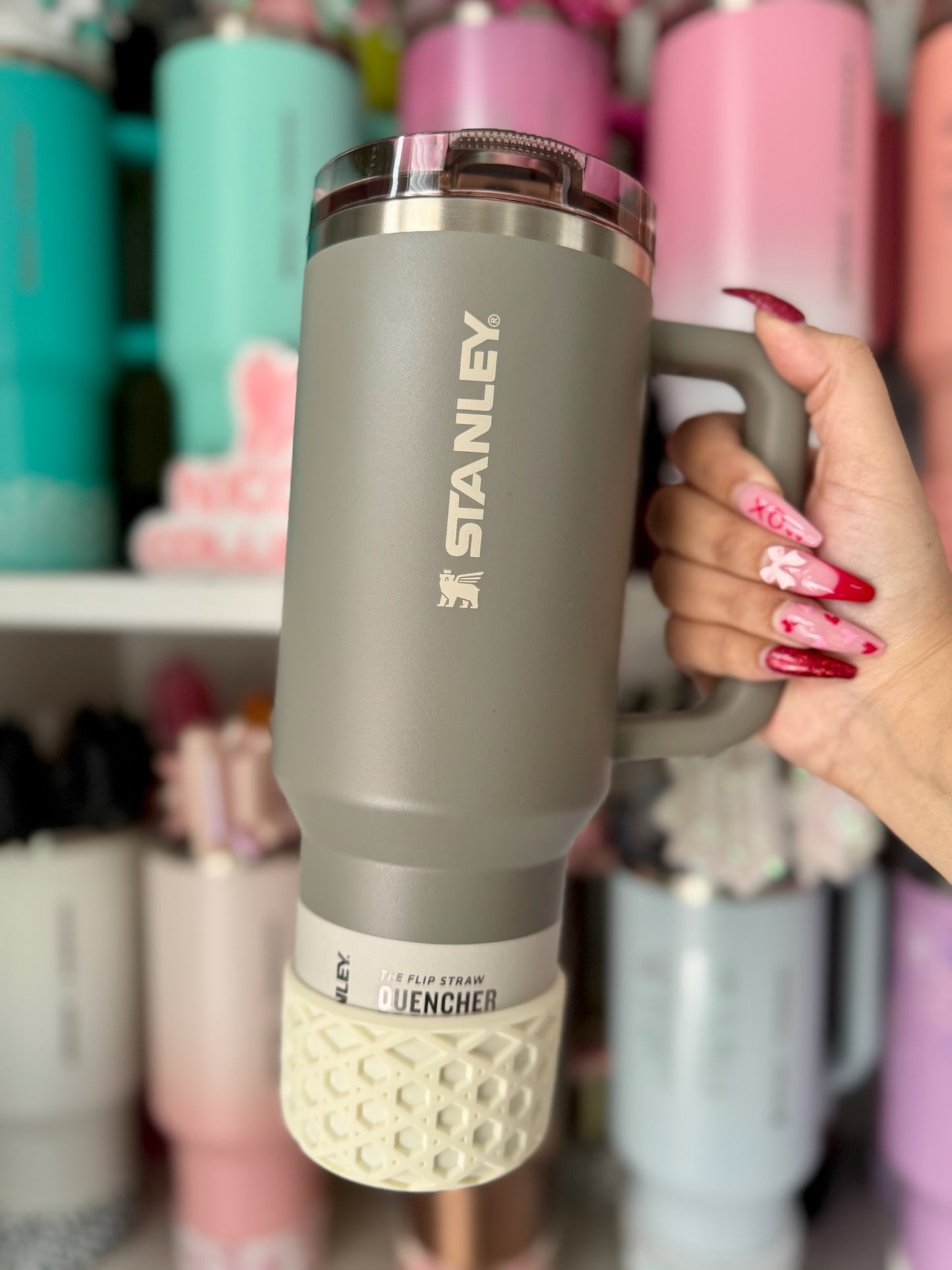 Cream | WAFFLE | Silicone Tumbler Boot